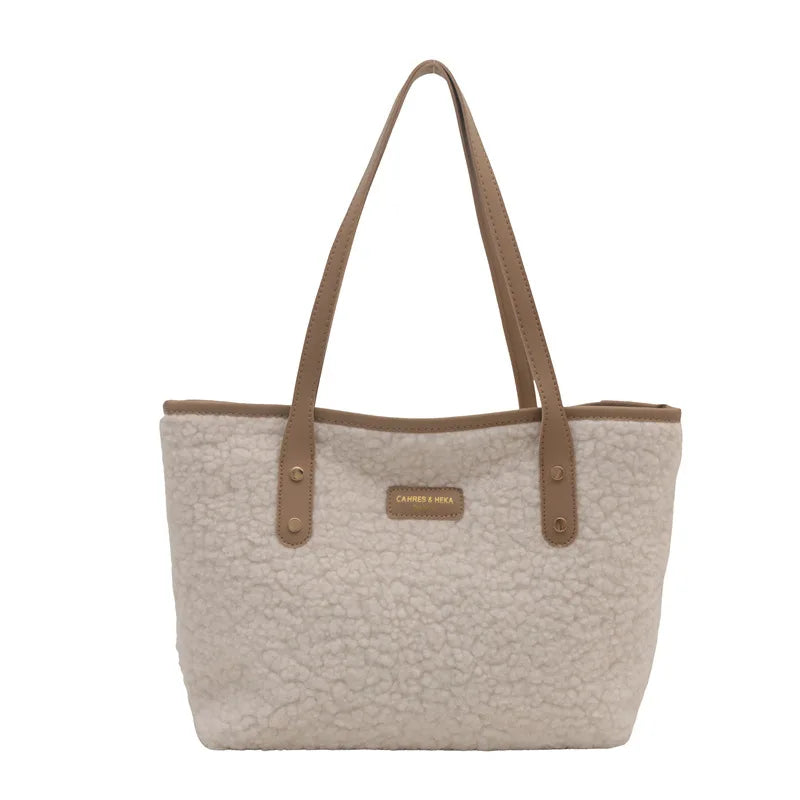 Luxury Lamb Wool Tote Bag