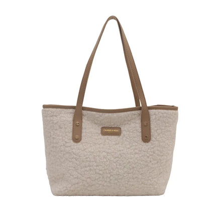 Luxury Lamb Wool Tote Bag