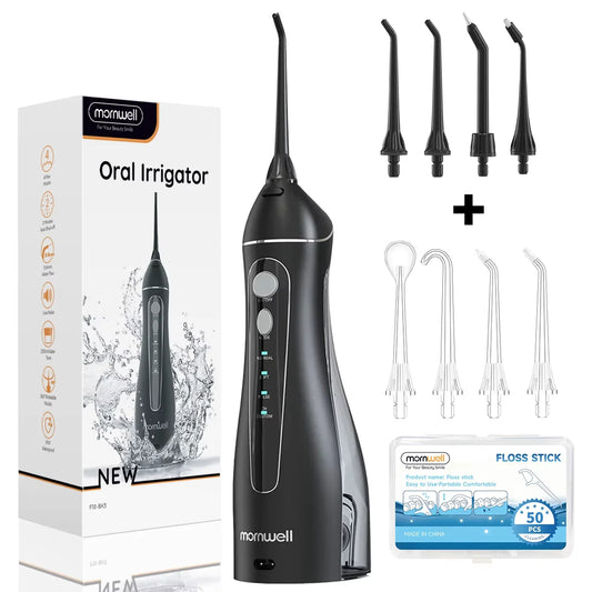 Portable Cordless Water Flosser - Rechargeable Oral Irrigator for Teeth Cleaning