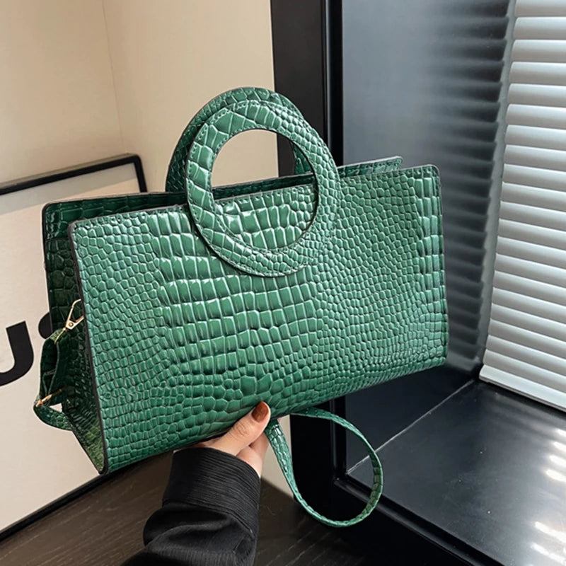 Luxury Crocodile Pattern Tote