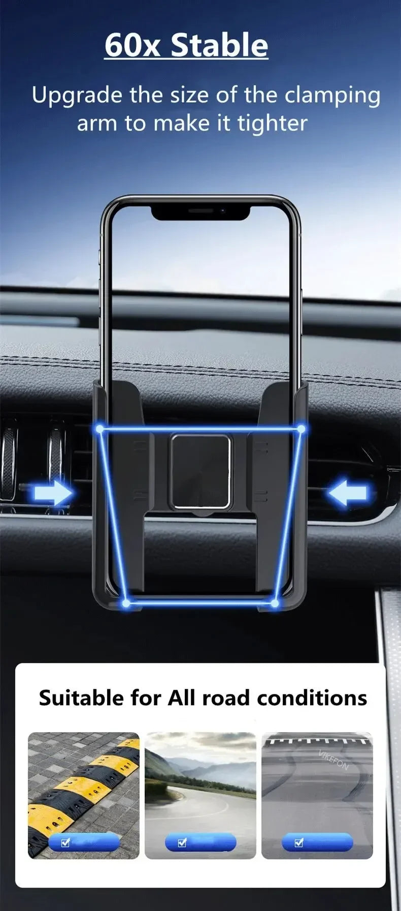 Gravity Air Vent Car Phone Holder - Secure Hands-Free Smartphone Mount