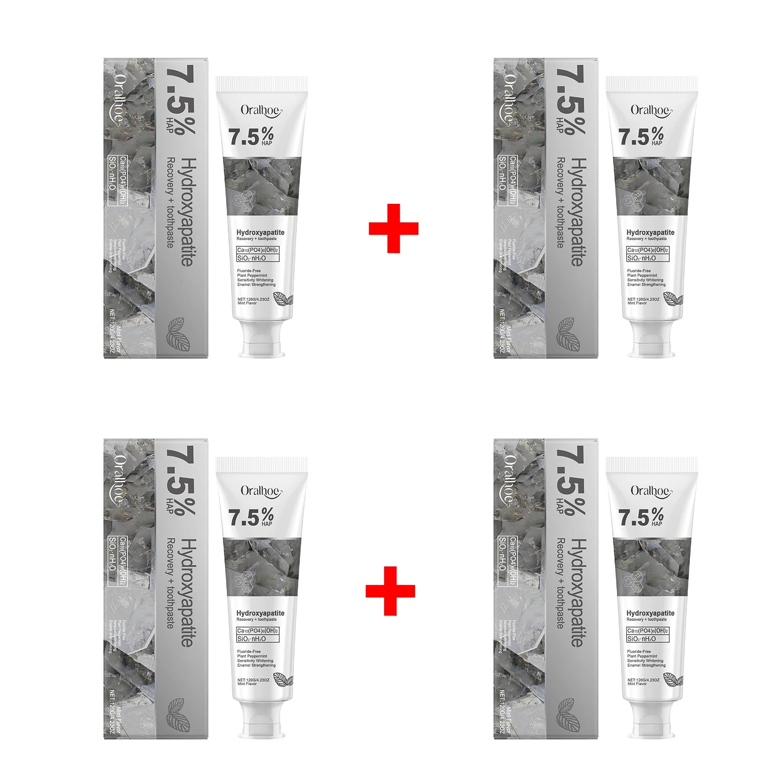7.5% Hydroxyapatite Enamel Repair & Whitening Toothpaste - Sensitive Teeth Care - 20
