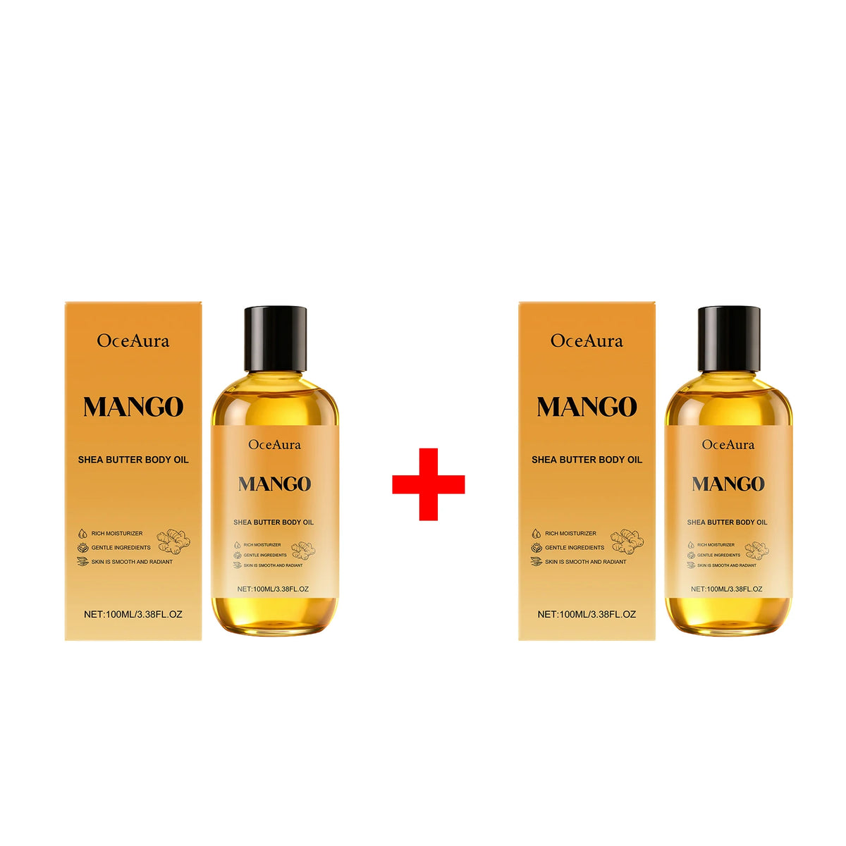 Mango Shea Butter Body Oil - Nourishing Moisturizer for Dry and Rough Skin