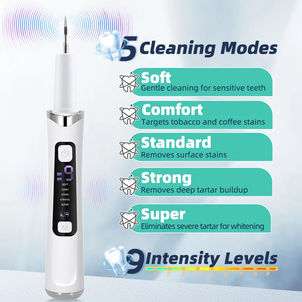 Ultrasonic Electric Teeth Cleaner & Tartar Remover for Professional Oral Care - 11