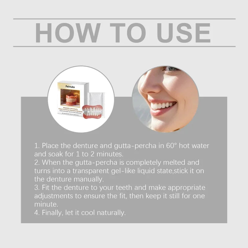 Comfort Fit Silicone Denture Set for Instant Smile Transformation - 6
