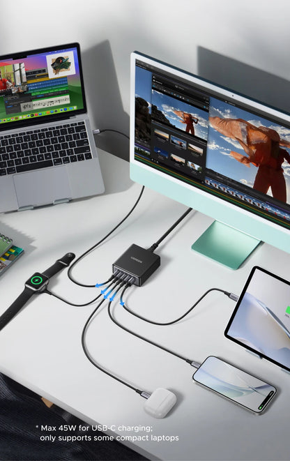 UGREEN 65W GaN Fast Charger 5-in-1 USB-C Desktop Power Adapter
