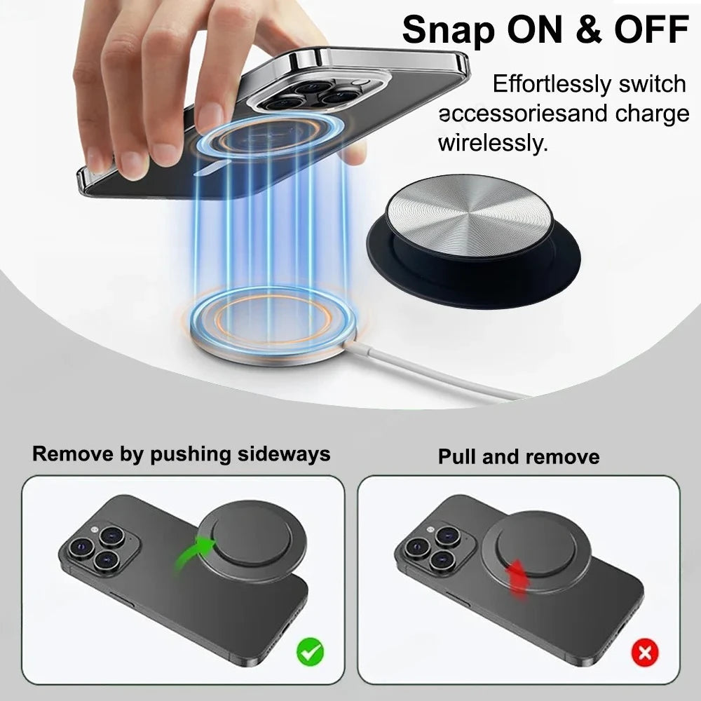 Magnetic Foldable Phone Grip & Stand for MagSafe iPhone & Android