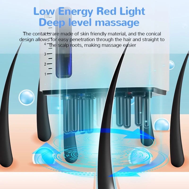 Electric Scalp Massager Comb with Vibration and Red Light Therapy for Hair Growth - 3