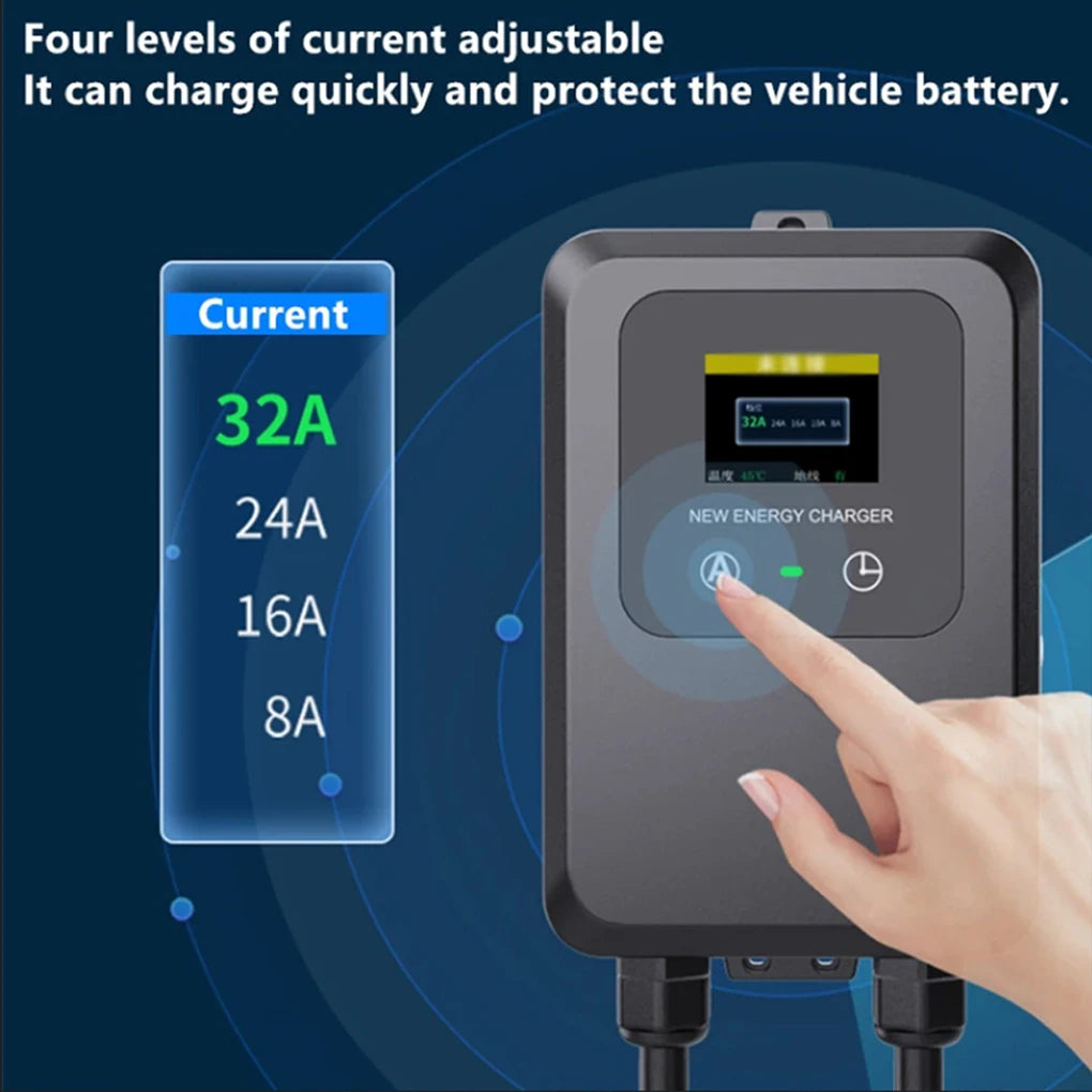 7KW 32A Type 2 EV Home Charging Station - Fast Electric Car Wallbox Charger