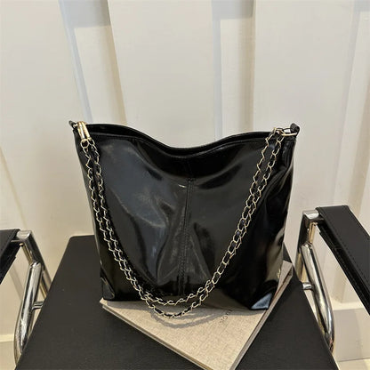 Luxury Glossy Shoulder Tote
