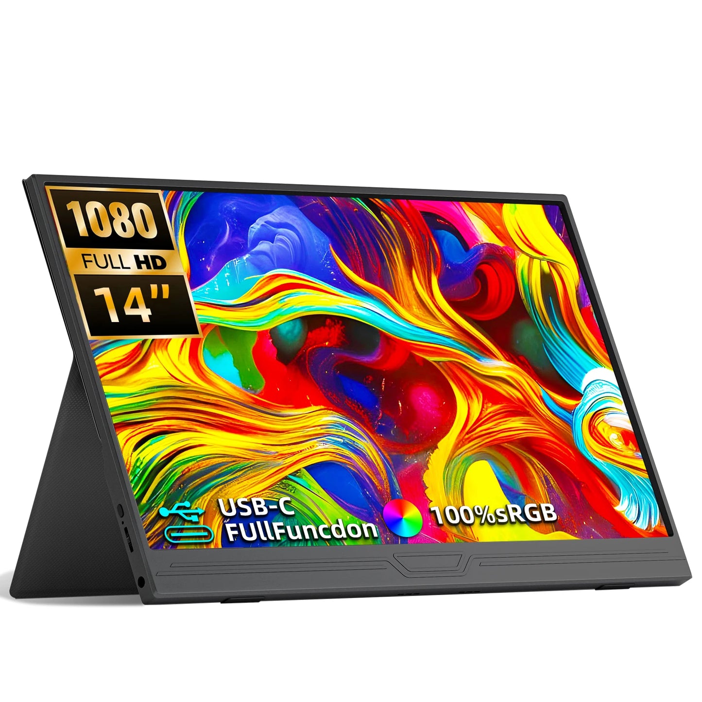 14-Inch 1080P Portable Monitor - IPS HDR Gaming & Office Display