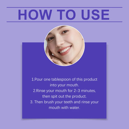 Purple Mint Mouthwash Single-Use Travel Sachets for Fresh Breath & Oral Care