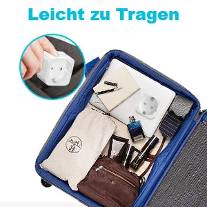 EU to India Plug Adapter - 2-Pin to 3-Pin Travel Power Converter