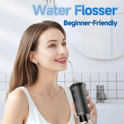 Portable Rechargeable Oral Irrigator - 300ml Water Flosser with 3 Cleaning Modes