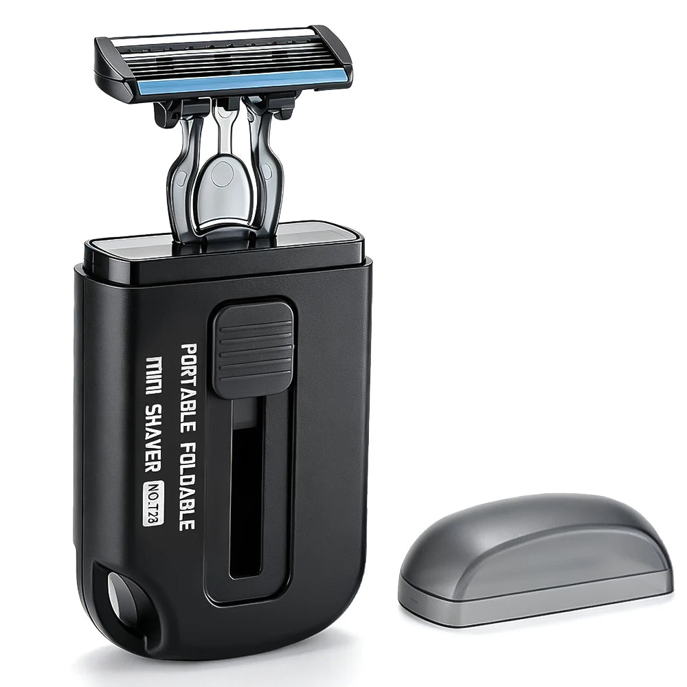 Retractable Portable Manual Travel Shaver for Men - Compact Folding Pocket Razor - 15