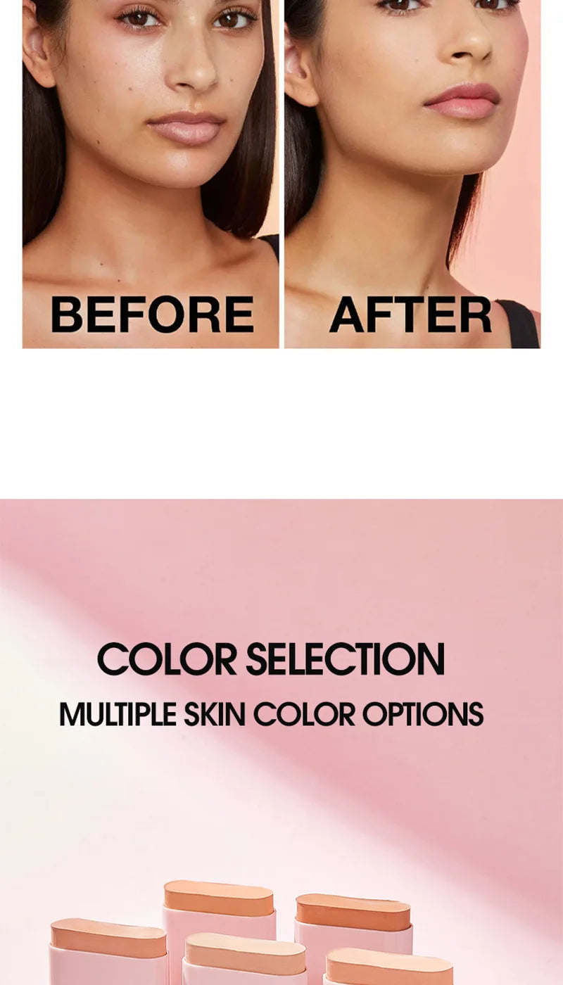 TVLV Concealing Foundation Stick - Waterproof Cream Foundation with Brush - 11