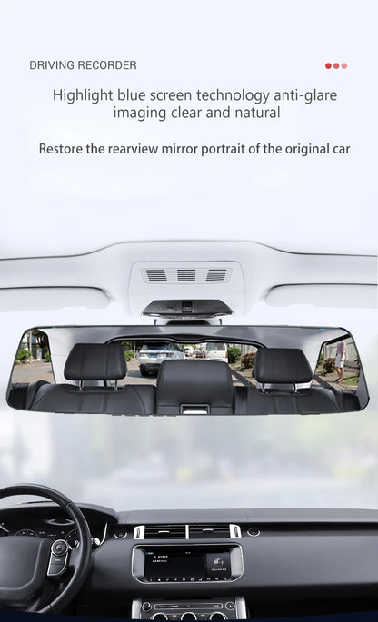 Dual Lens Rearview Mirror Dash Cam - HD 1080P Night Vision Car Recorder