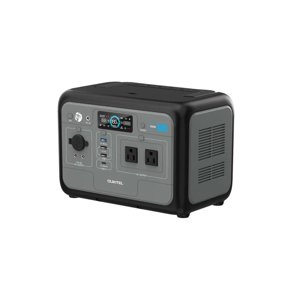 OUKITEL P800E 800W Portable Power Station 512Wh LiFePO4 Solar Generator