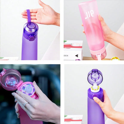 800ml Fruit Scented Water Bottle with Flavor Pod & Straw - Leak Proof