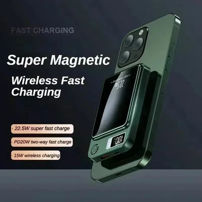 Magnetic Wireless Portable Power Bank - Fast Charging External Battery