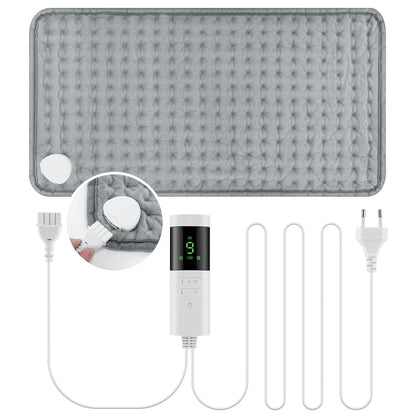 Electric Heating Pad for Back and Neck Pain Relief with 9 Heat Levels & Timer
