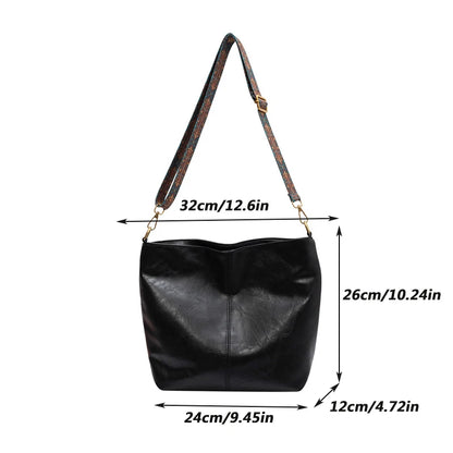 Luxury Vintage Leather Bucket Bag