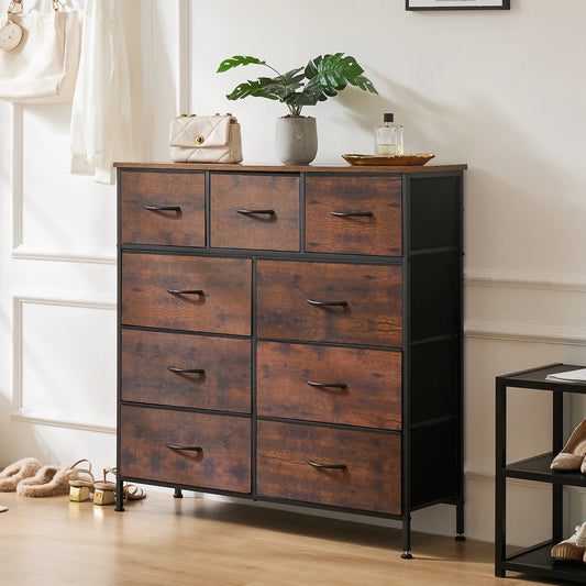 9-Drawer Fabric Dresser Storage Organizer for Bedroom & Nursery
