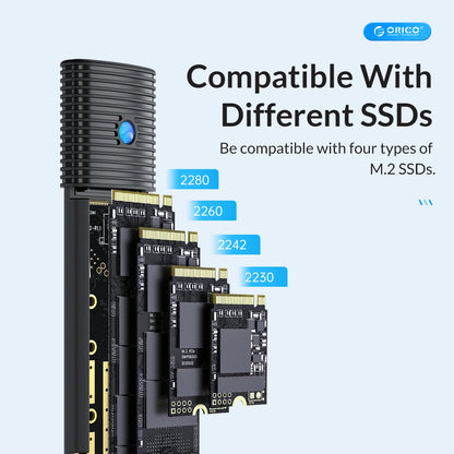 10Gbps M.2 NVMe SSD Enclosure Tool-Free Aluminum Case for 2280/2230 SSD