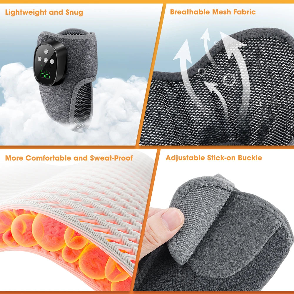 Wireless Heated Ankle & Foot Massager with Vibration Therapy for Pain Relief