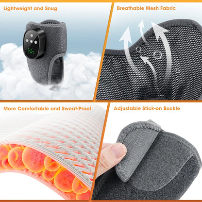 Wireless Heated Ankle & Foot Massager with Vibration Therapy for Pain Relief