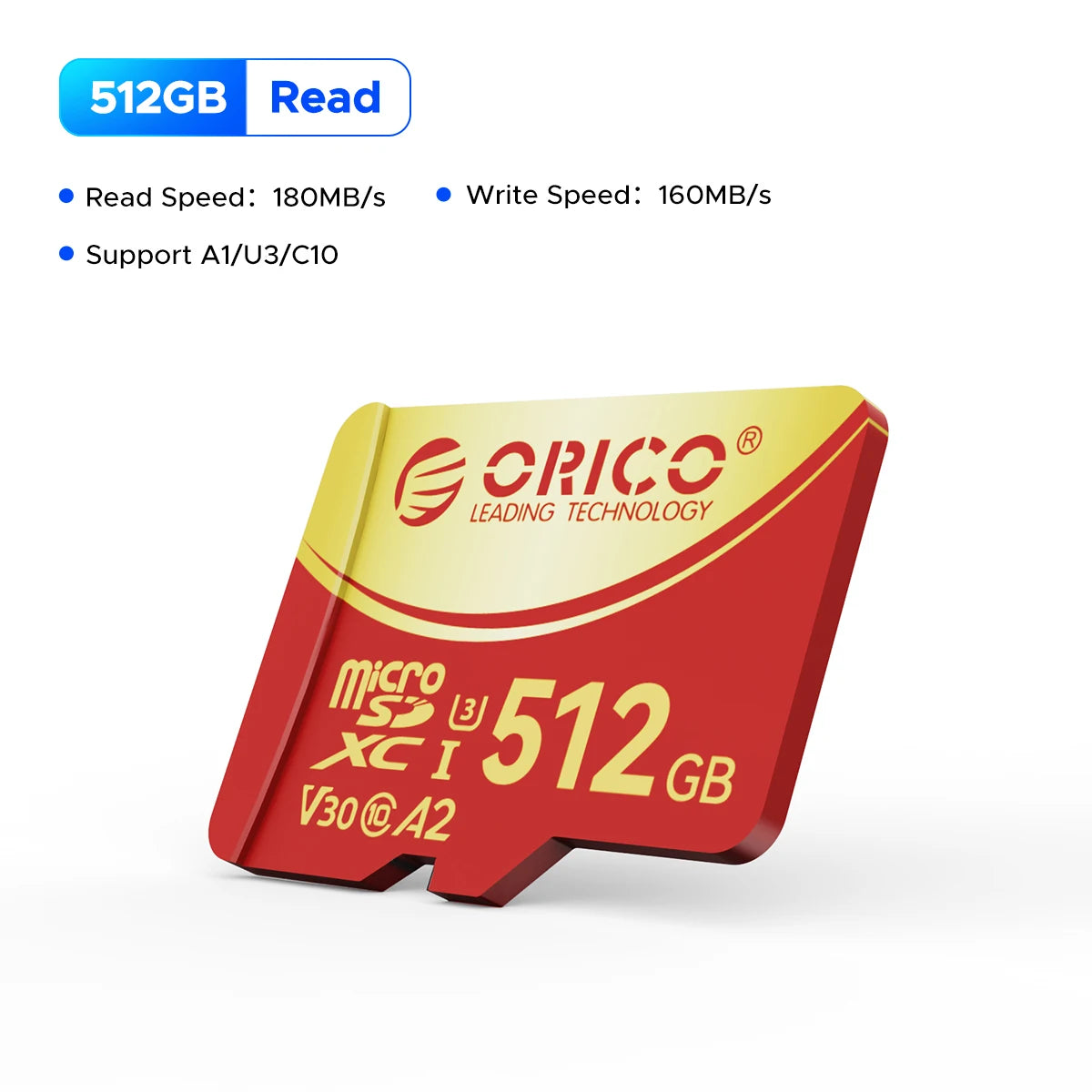 ORICO 256GB Micro SD Card - Ultra-Fast 4K UHD V30 Memory for Dash Cams & Drones - 16