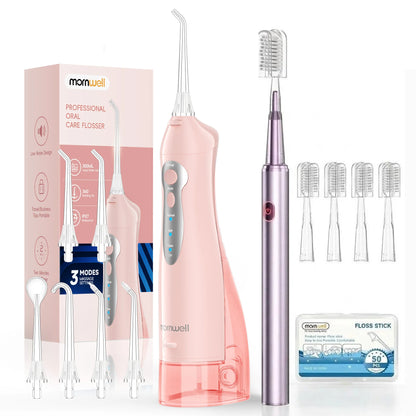 Portable Water Flosser and Electric Toothbrush Set – Deep Clean Oral Care Kit