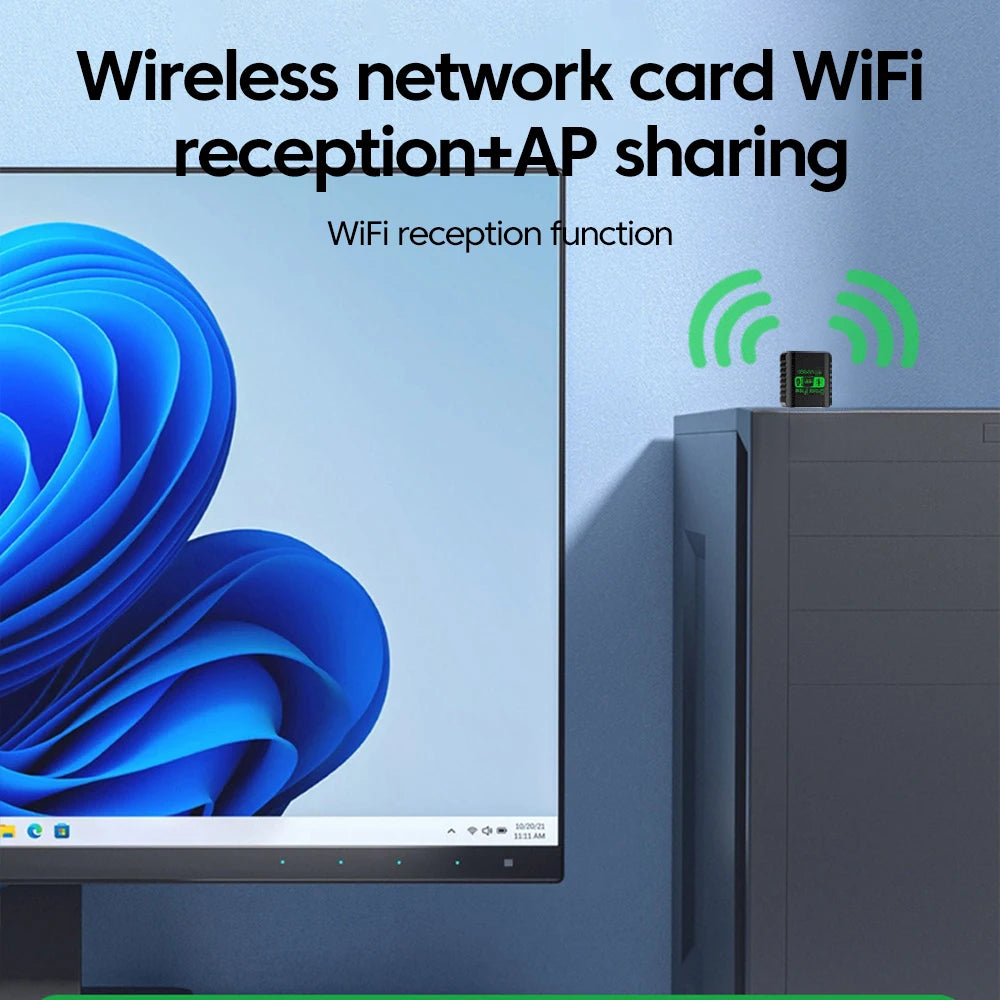 WiFi 6 AX900 USB Adapter with Bluetooth 5.4 - Dual Band Wireless Network Card
