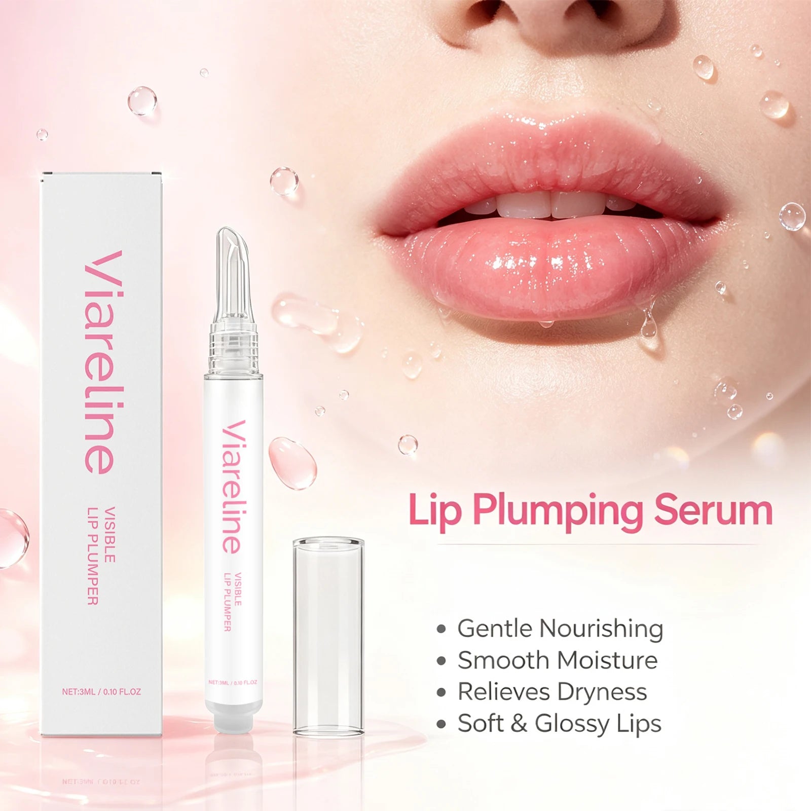Hydrating Lip Plumper Serum for Smooth & Fuller Looking Lips - 3