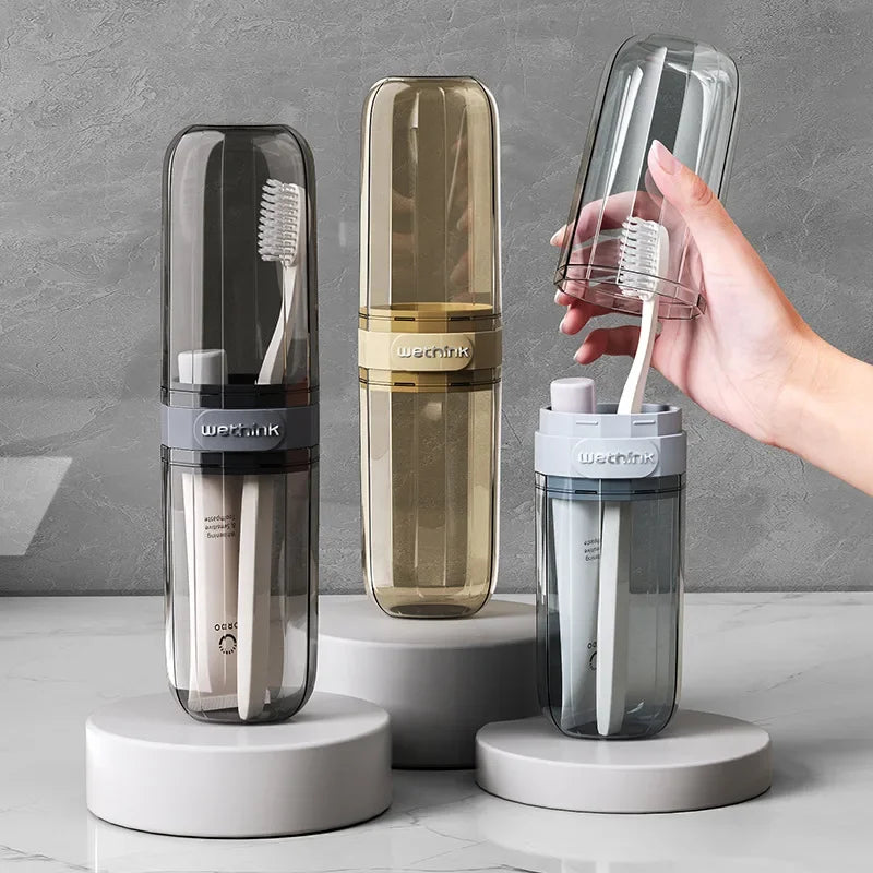 Portable Clear Toothbrush Travel Case & Hygienic Organizer - 6