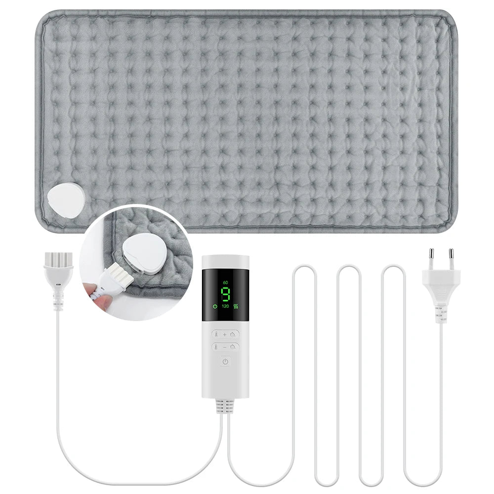 Electric Heating Pad for Back and Neck Pain Relief with 9 Heat Levels & Timer - 16