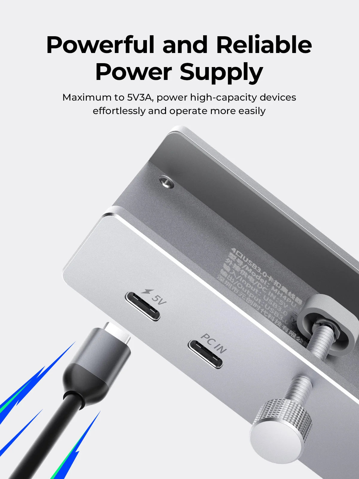 ORICO 6-in-1 USB 3.2 Hub 10Gbps High-Speed Data Transfer & SD/TF Reader - 4