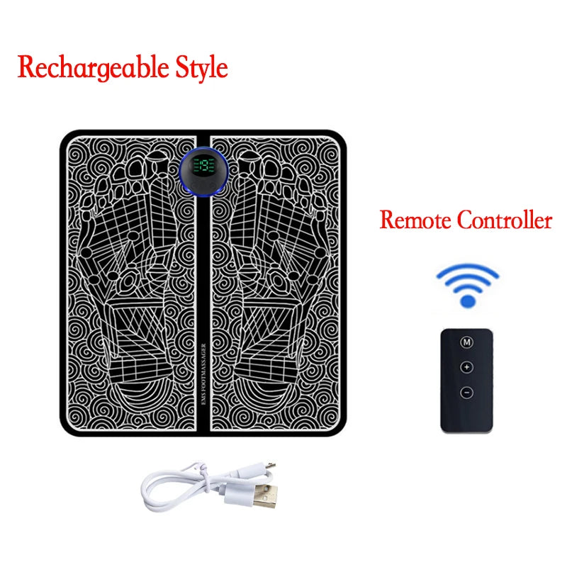 EMS Foot Massager Mat - Portable Electric Muscle Stimulation Therapy