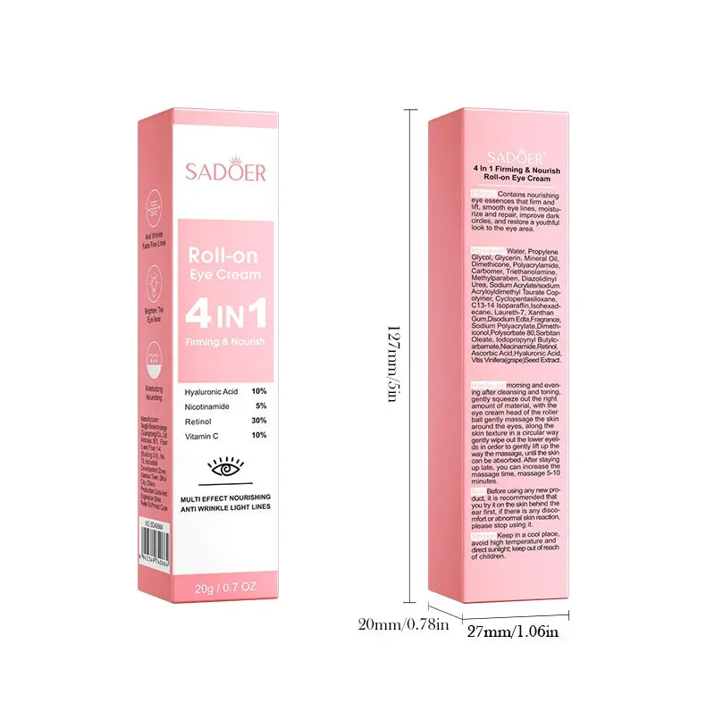 Retinol 4-in-1 Roll-On Eye Cream for Dark Circles & Puffiness Removal - 19
