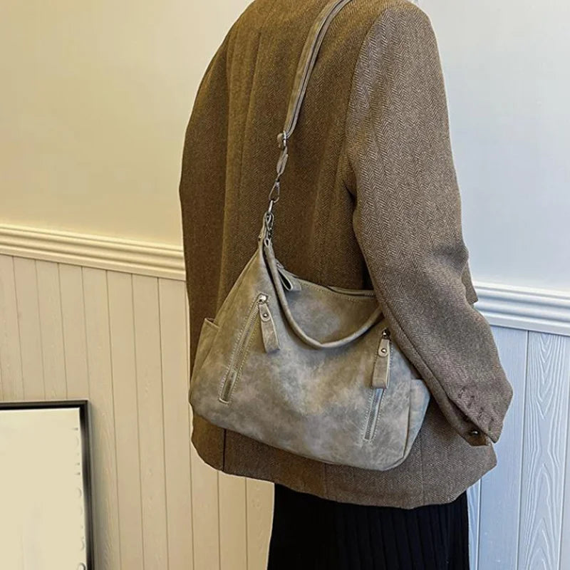 Luxury Retro Matte Shoulder Bag
