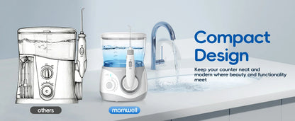 Professional Electric Oral Irrigator Water Flosser with 8 Nozzle Heads