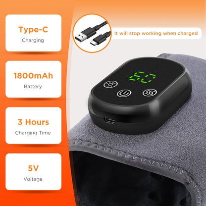Electric Heated Ankle Massager with Vibration Therapy for Pain Relief