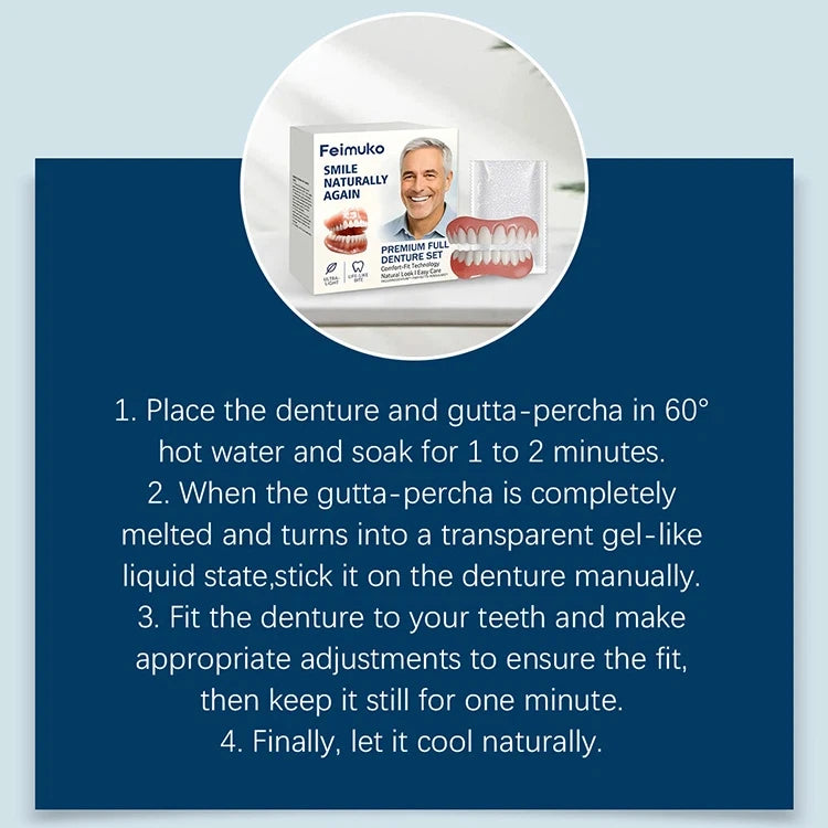 Natural Look Instant Cosmetic Denture Set for Comfortable Smile Correction - 6