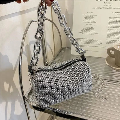 Luxury Rhinestone Bucket Bag