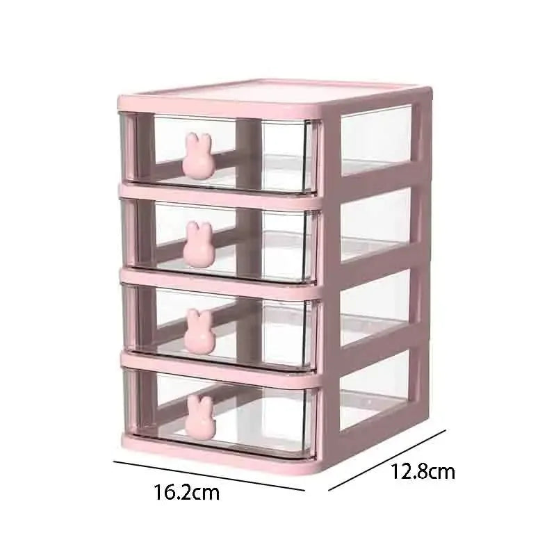 2-5 Tier Clear Desktop Drawer Organizer for Desk & Vanity