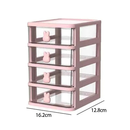 2-5 Tier Clear Desktop Drawer Organizer for Desk & Vanity