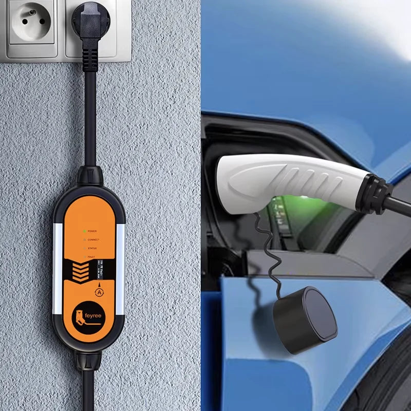 Portable EV Charger Type 1 & 2 - 3.5kW Adjustable Electric Car Charger