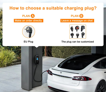 Portable EV Charger 3.5KW Adjustable Electric Vehicle Charging Station