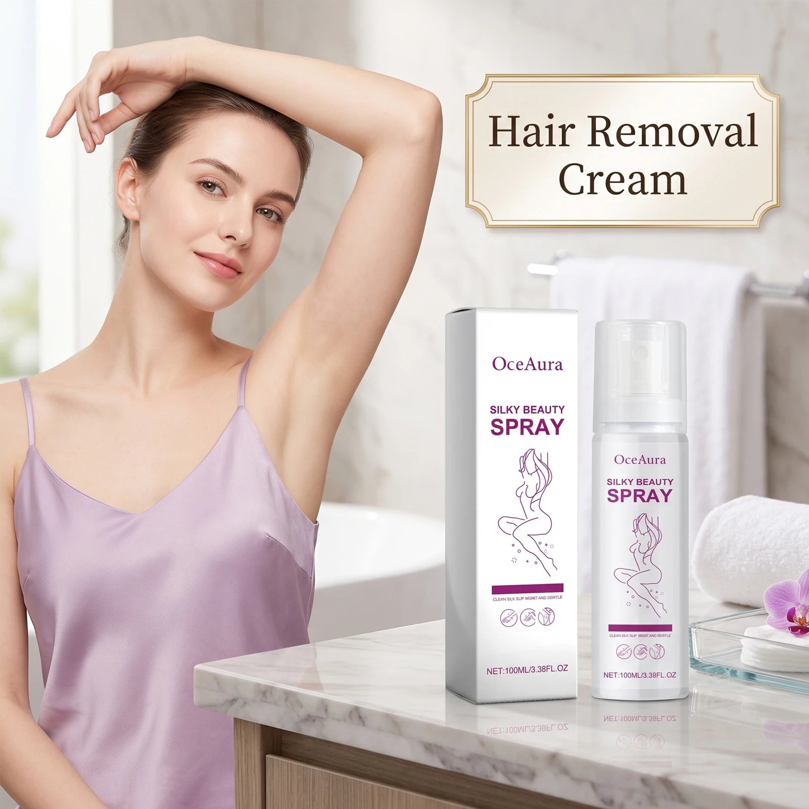 Silky Beauty Hair Removal Spray - Painless Depilatory Mousse for Smooth Skin - 5