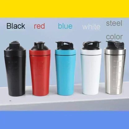 Stainless Steel Sports Protein Shaker Bottle - 500ml & 750ml Leakproof